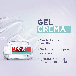 Gel Crema Hidratante L'Oréal Paris Revitalift Ácido Hialurónico 50 ml